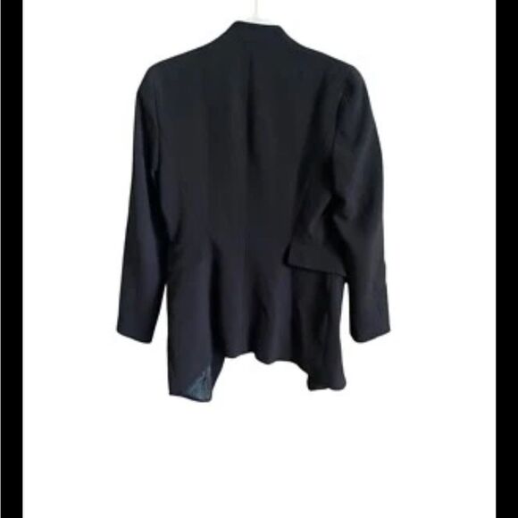 ZARA Black Asymmetrical Hem Open Blazer. Size Medium. - Picture 4 of 8